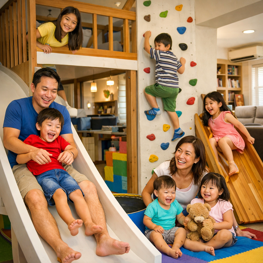 Happy kids, happy parents: Pasir Ris executive maisonette a playground for family of seven